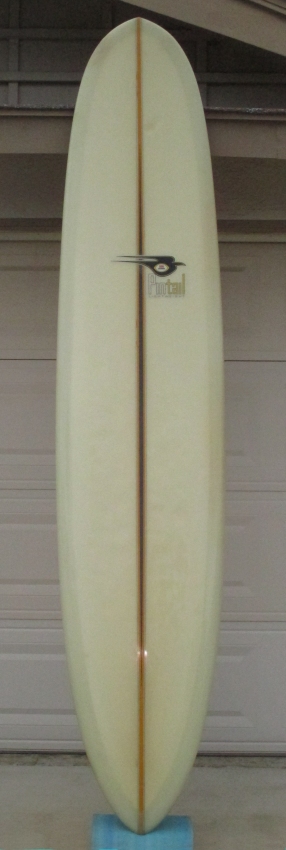 Deck of 1968 Bing Pintail Lightweight Vintage Surfboard