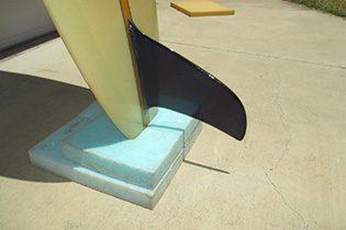 Fin of 1968 Rick Dru Harrison 'Improvisor'  Vintage Surfboard