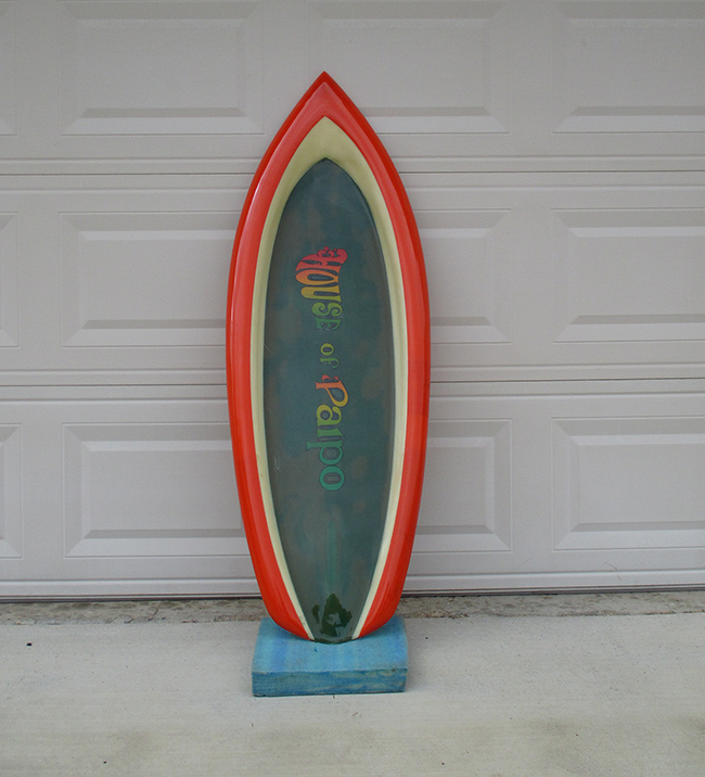 Deck of 1970 House of Paipo vintage knee board