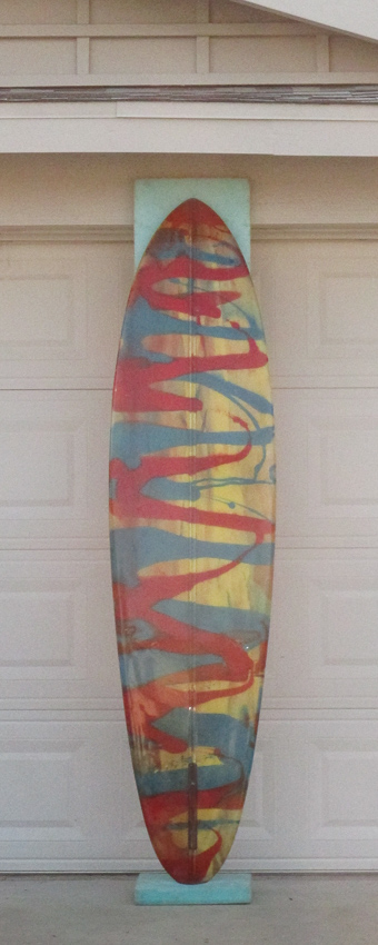 Bottom of 1970 Wind an Sea Surfboards, Vintage Surfboard